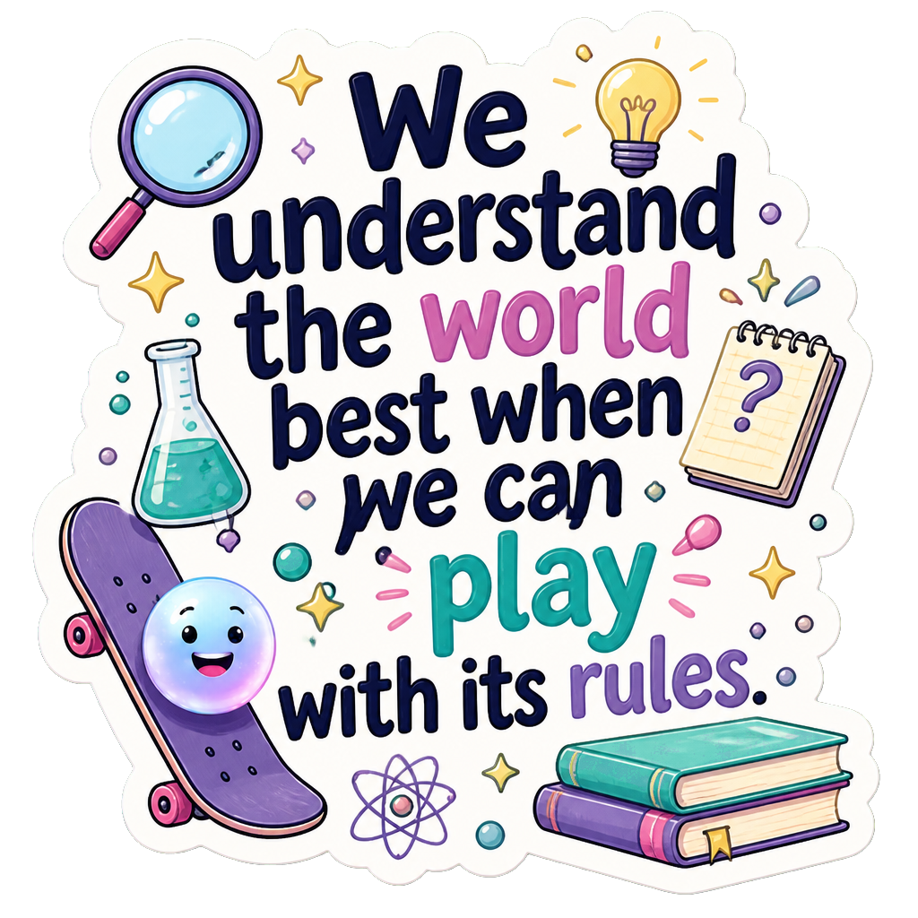 We understand the world best when we can play with its rules.