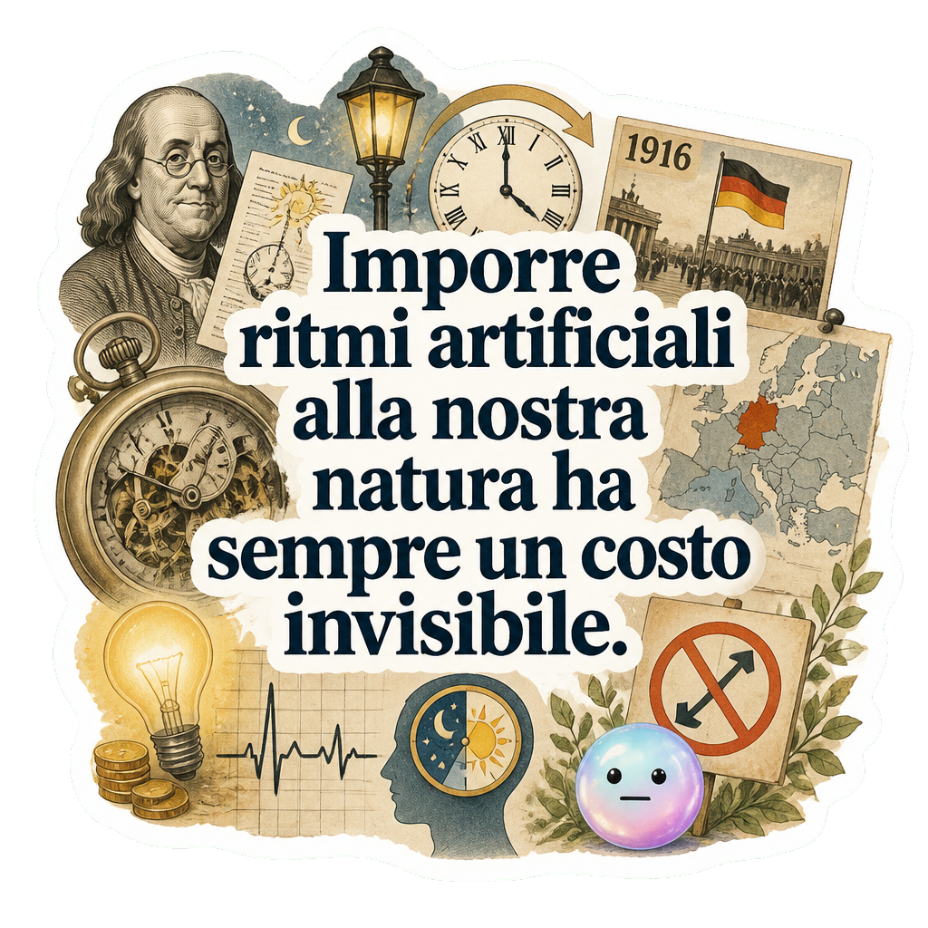 Imporre ritmi artificiali alla nostra natura ha sempre un costo invisibile.