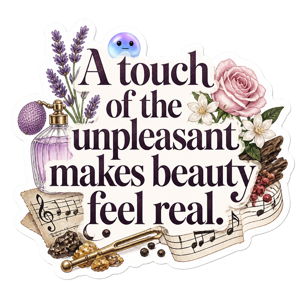 A touch of the unpleasant makes beauty feel real.