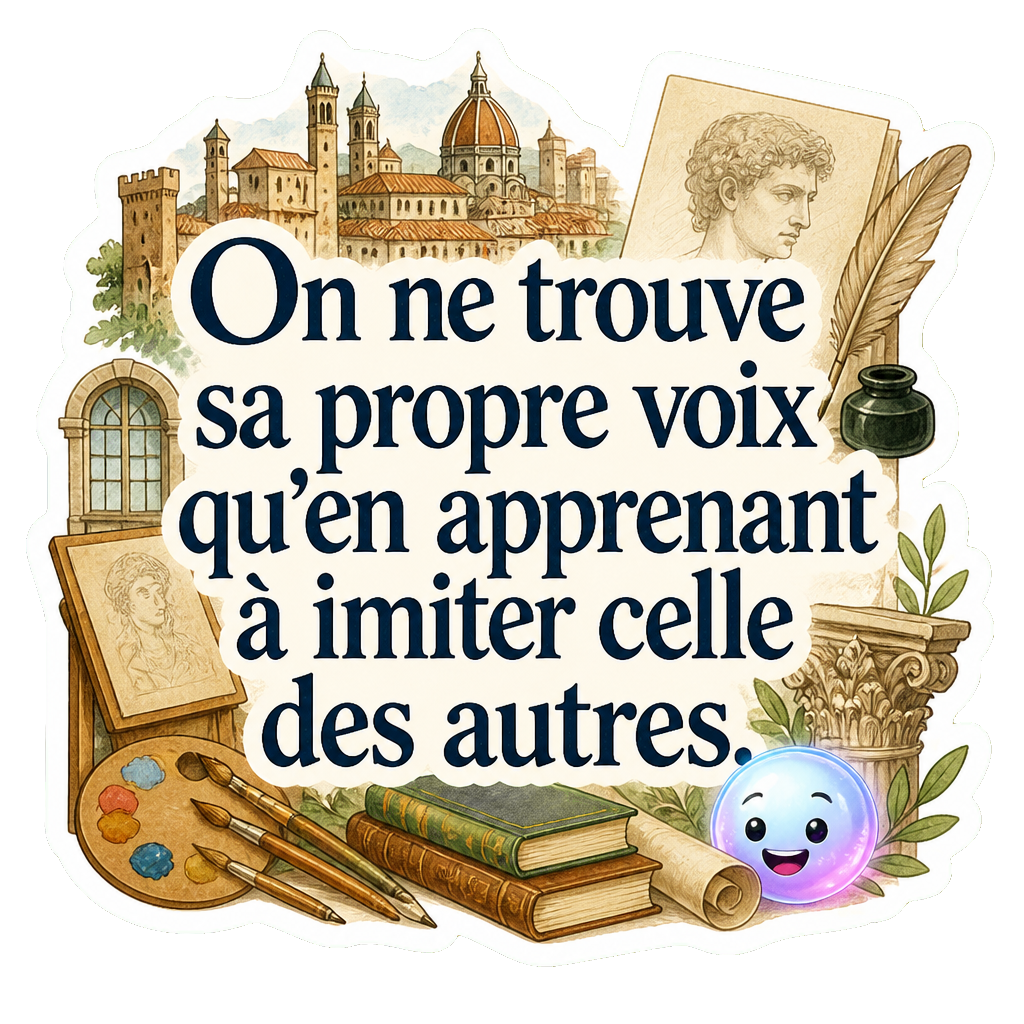 On ne trouve sa propre voix qu'en apprenant à imiter celle des autres.