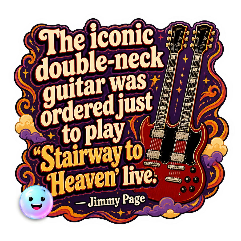 The iconic double-neck guitar was ordered just to play 'Stairway to Heaven' live.