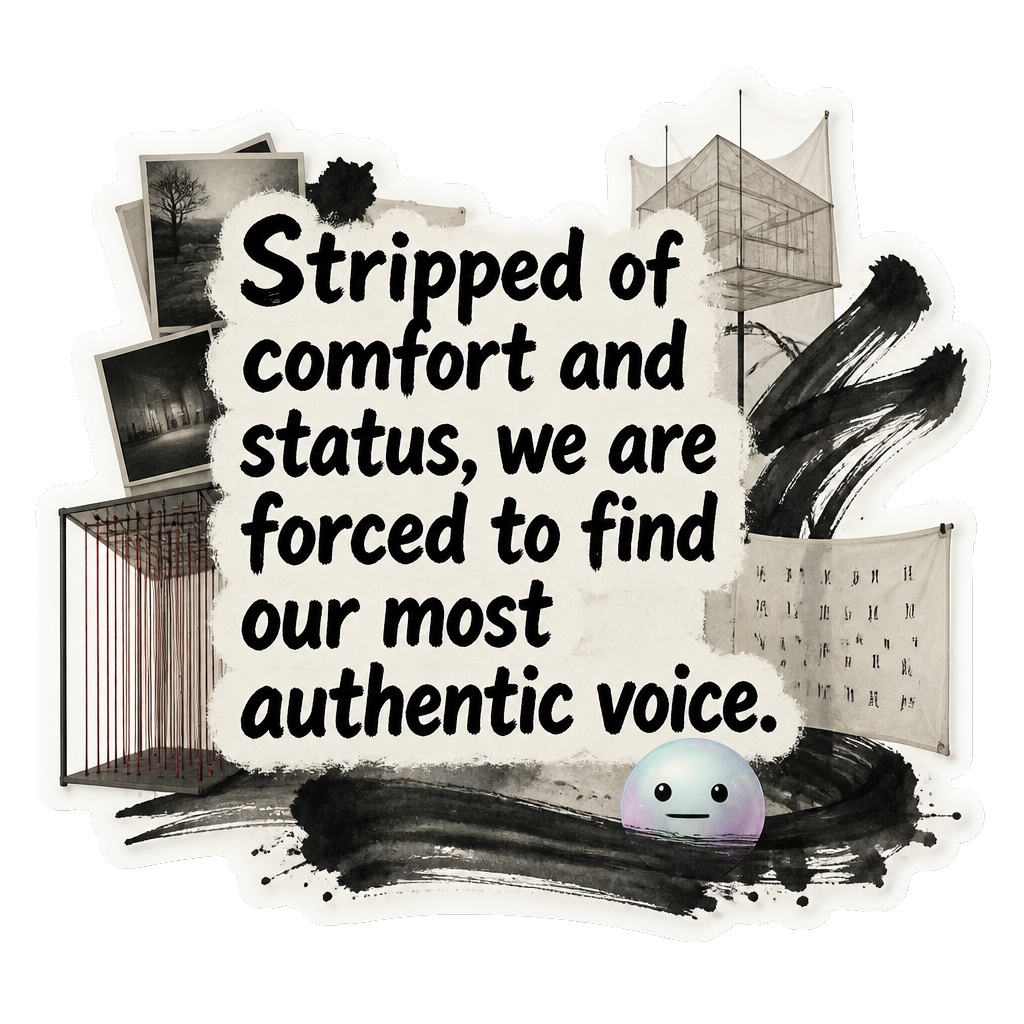 Stripped of comfort and status, we are forced to find our most authentic voice.