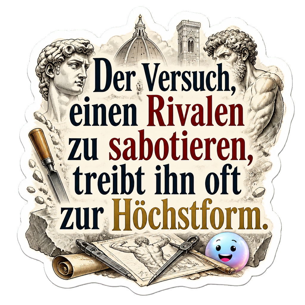 Der Versuch, einen Rivalen zu sabotieren, treibt ihn oft zur Höchstform.