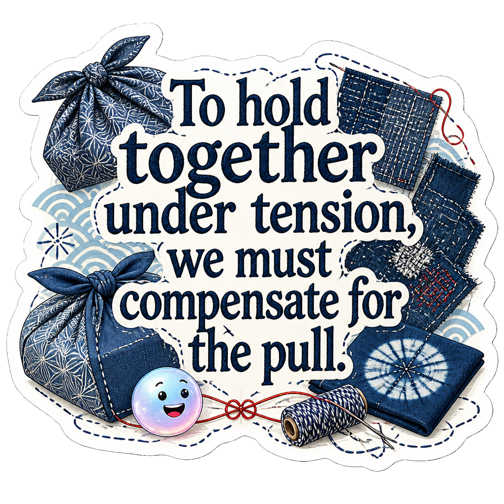 To hold together under tension, we must compensate for the pull.