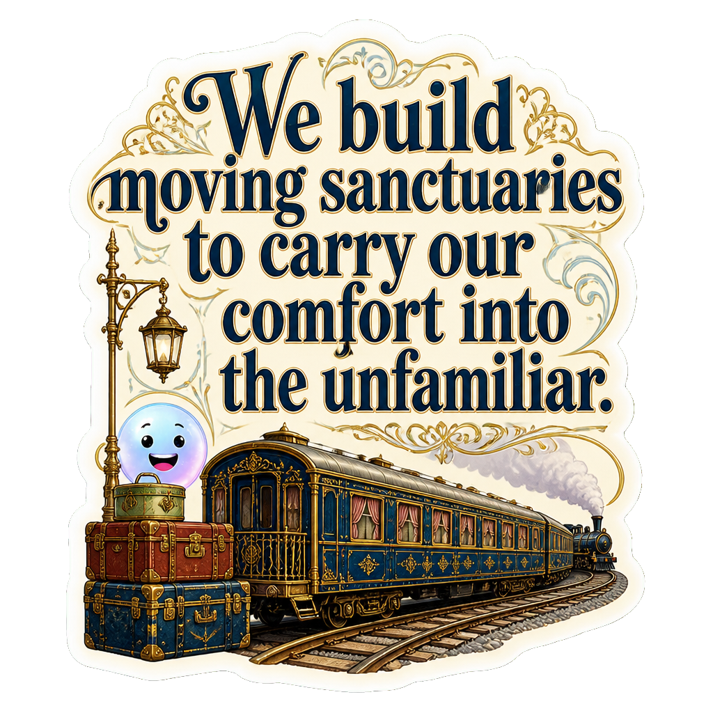 We build moving sanctuaries to carry our comfort into the unfamiliar.