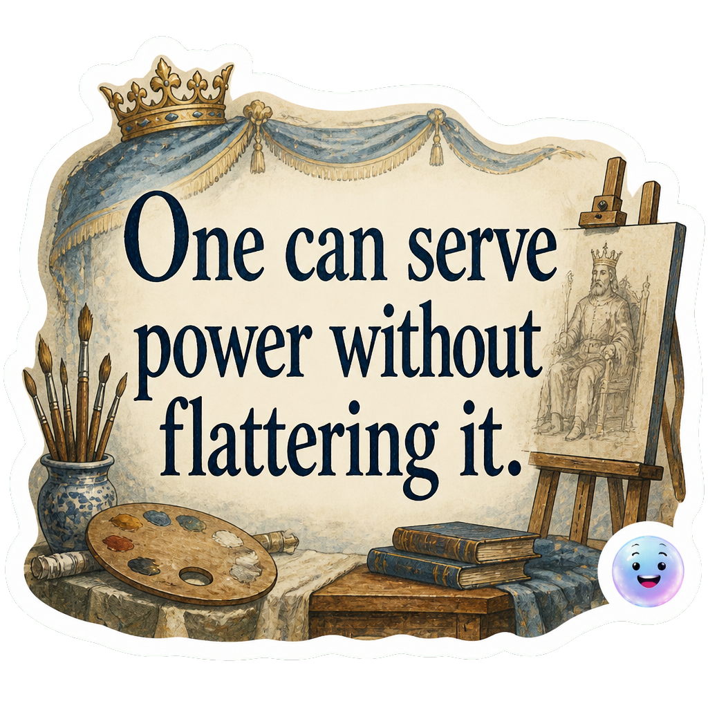 One can serve power without flattering it.