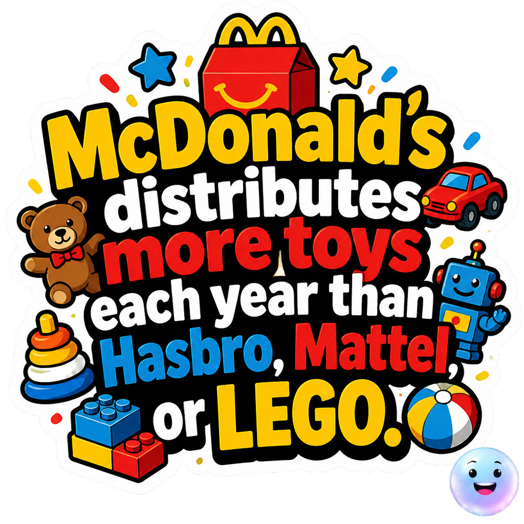 McDonald's distributes more toys each year than Hasbro, Mattel, or LEGO.