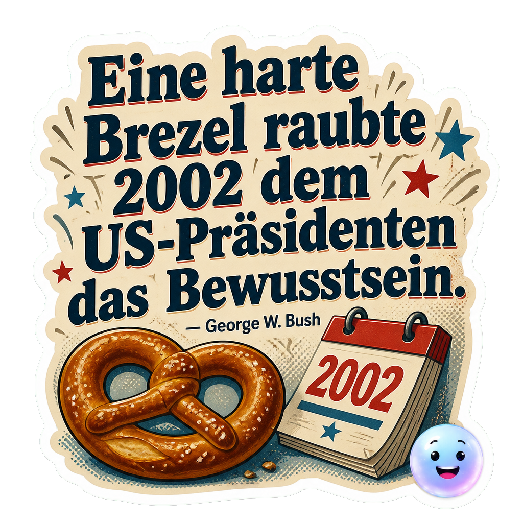 Eine harte Brezel raubte 2002 dem US-Präsidenten das Bewusstsein.