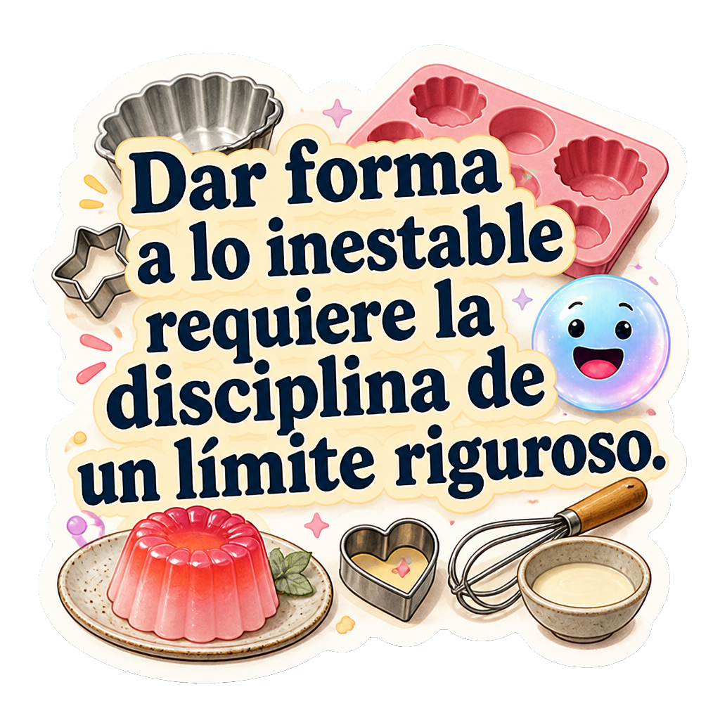 Dar forma a lo inestable requiere la disciplina de un límite riguroso.