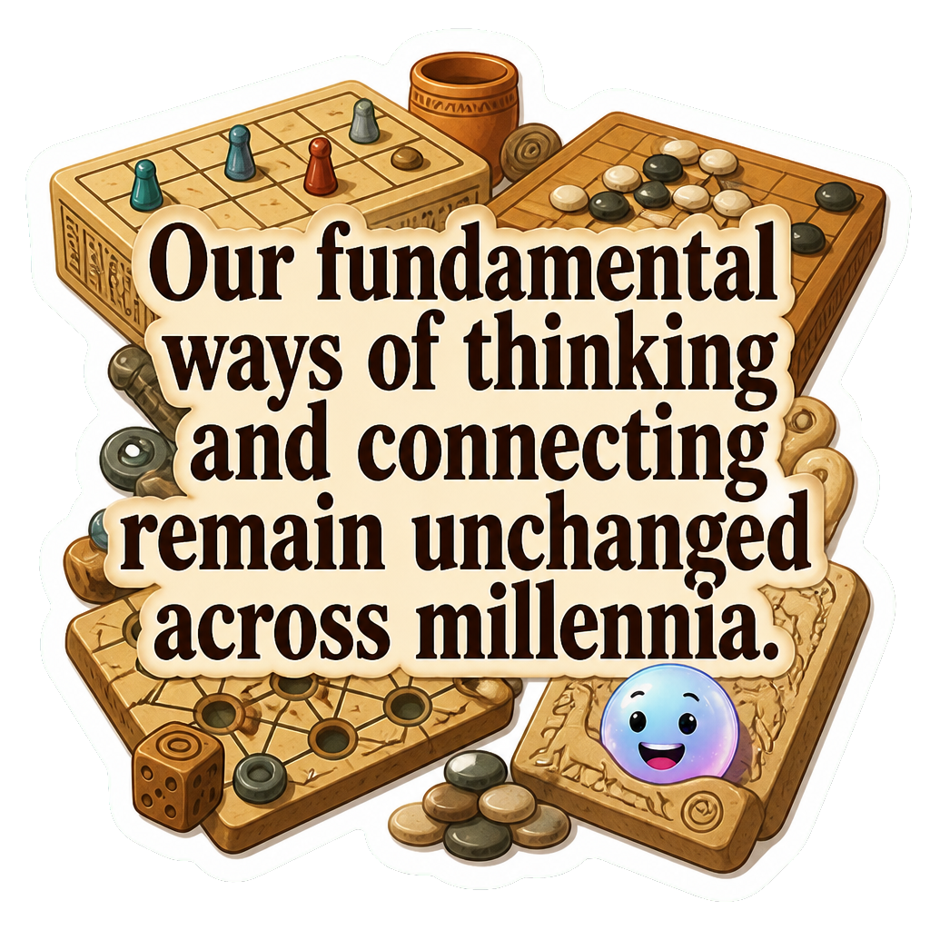 Our fundamental ways of thinking and connecting remain unchanged across millennia.