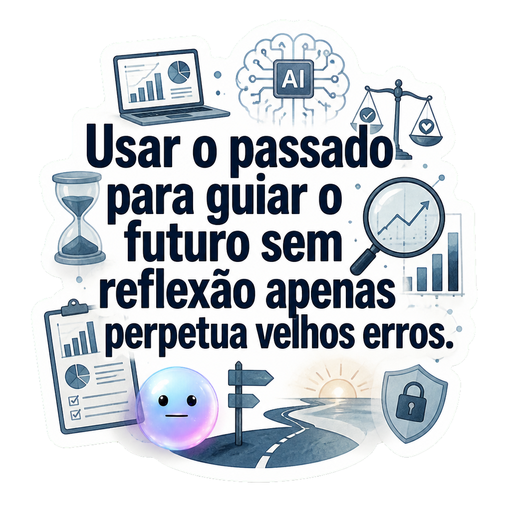 Usar o passado para guiar o futuro sem reflexão apenas perpetua velhos erros.