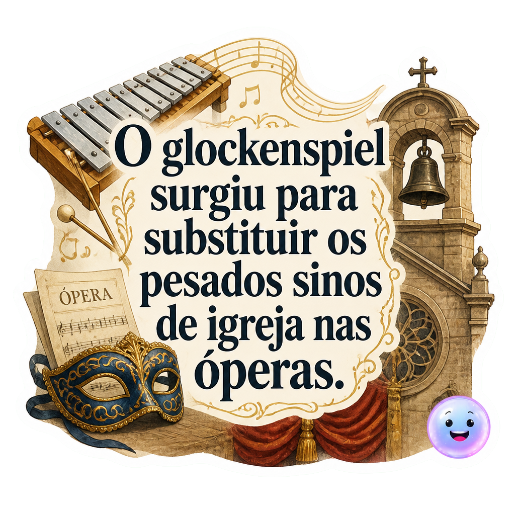 O glockenspiel surgiu para substituir os pesados sinos de igreja nas óperas.
