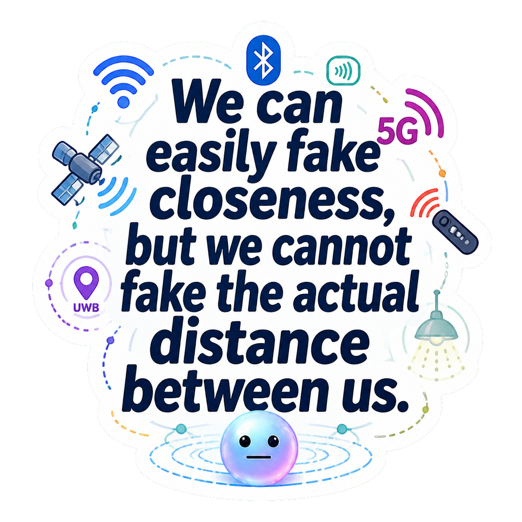 We can easily fake closeness, but we cannot fake the actual distance between us.
