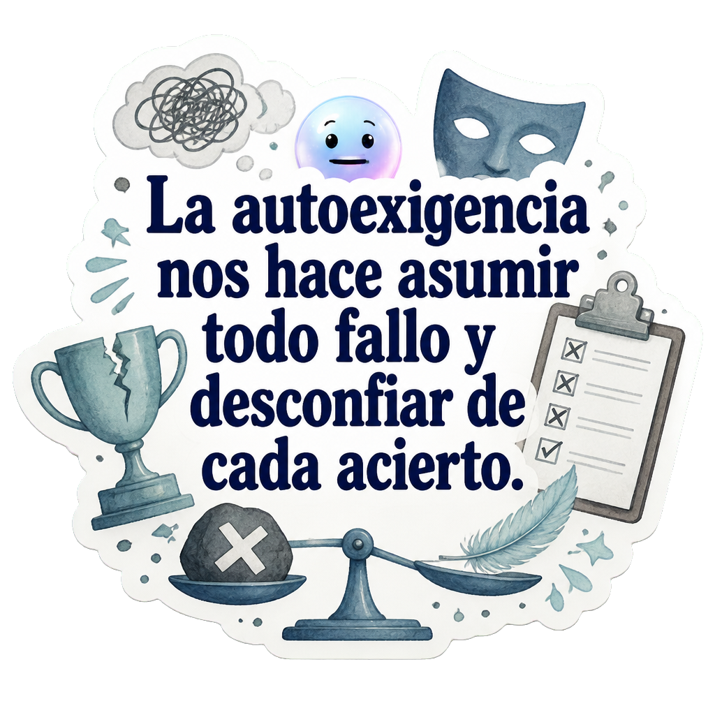 La autoexigencia nos hace asumir todo fallo y desconfiar de cada acierto.