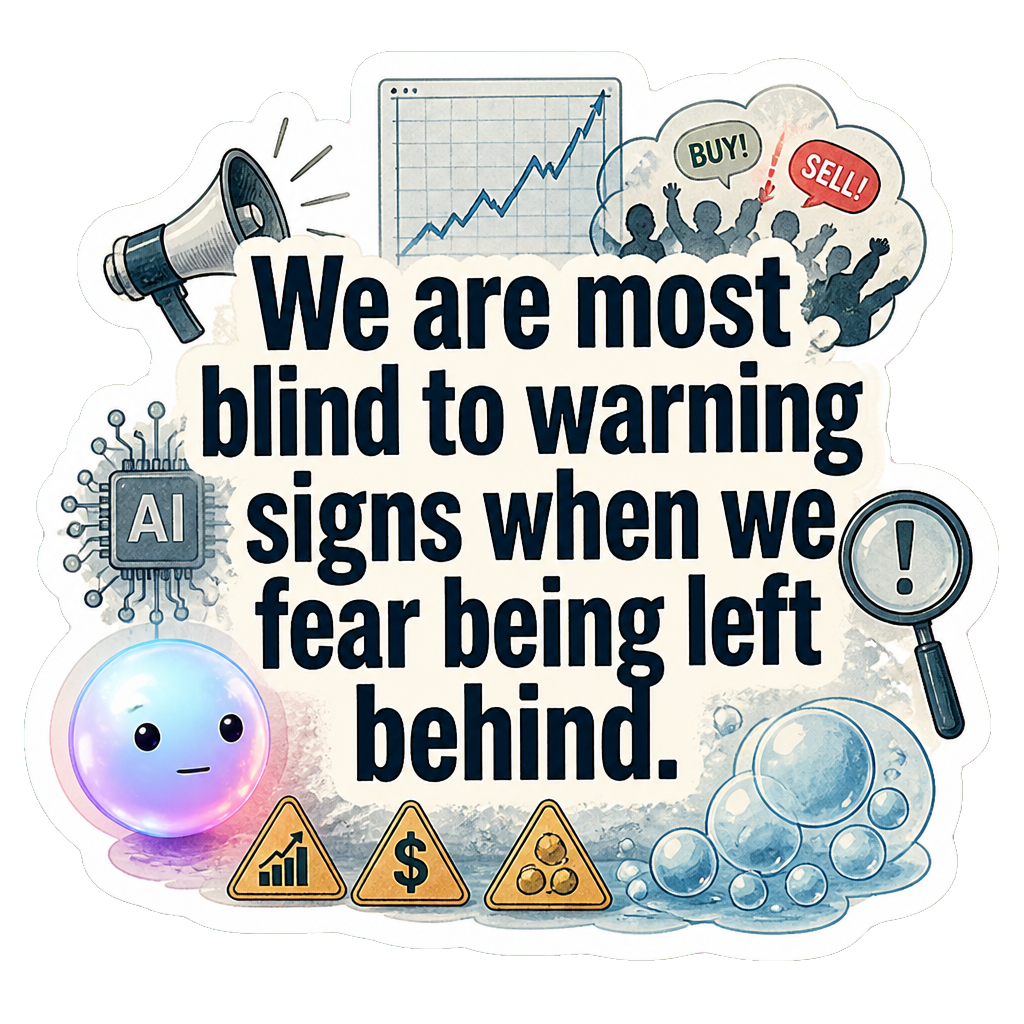 We are most blind to warning signs when we fear being left behind.