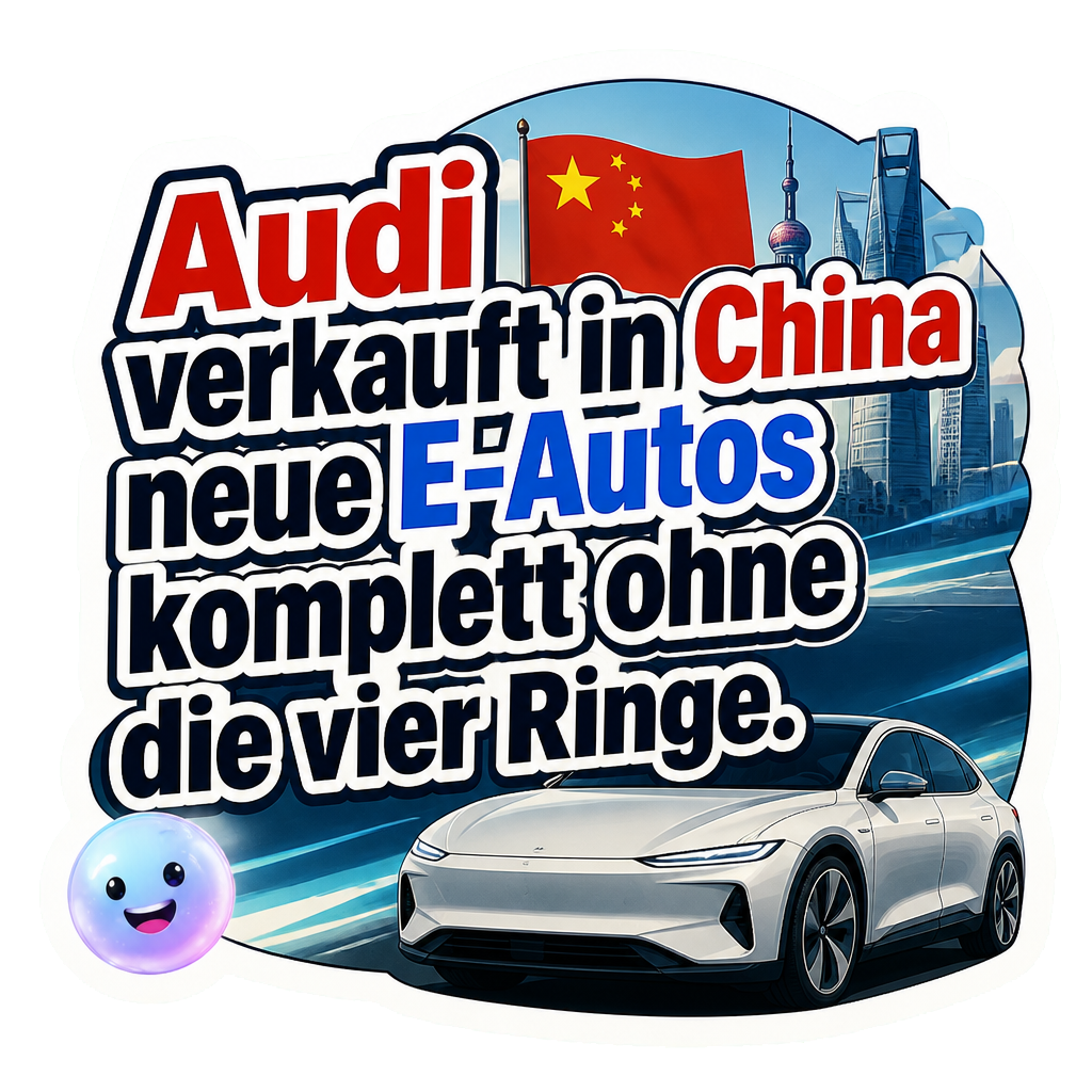 Audi verkauft in China neue E-Autos komplett ohne die vier Ringe.