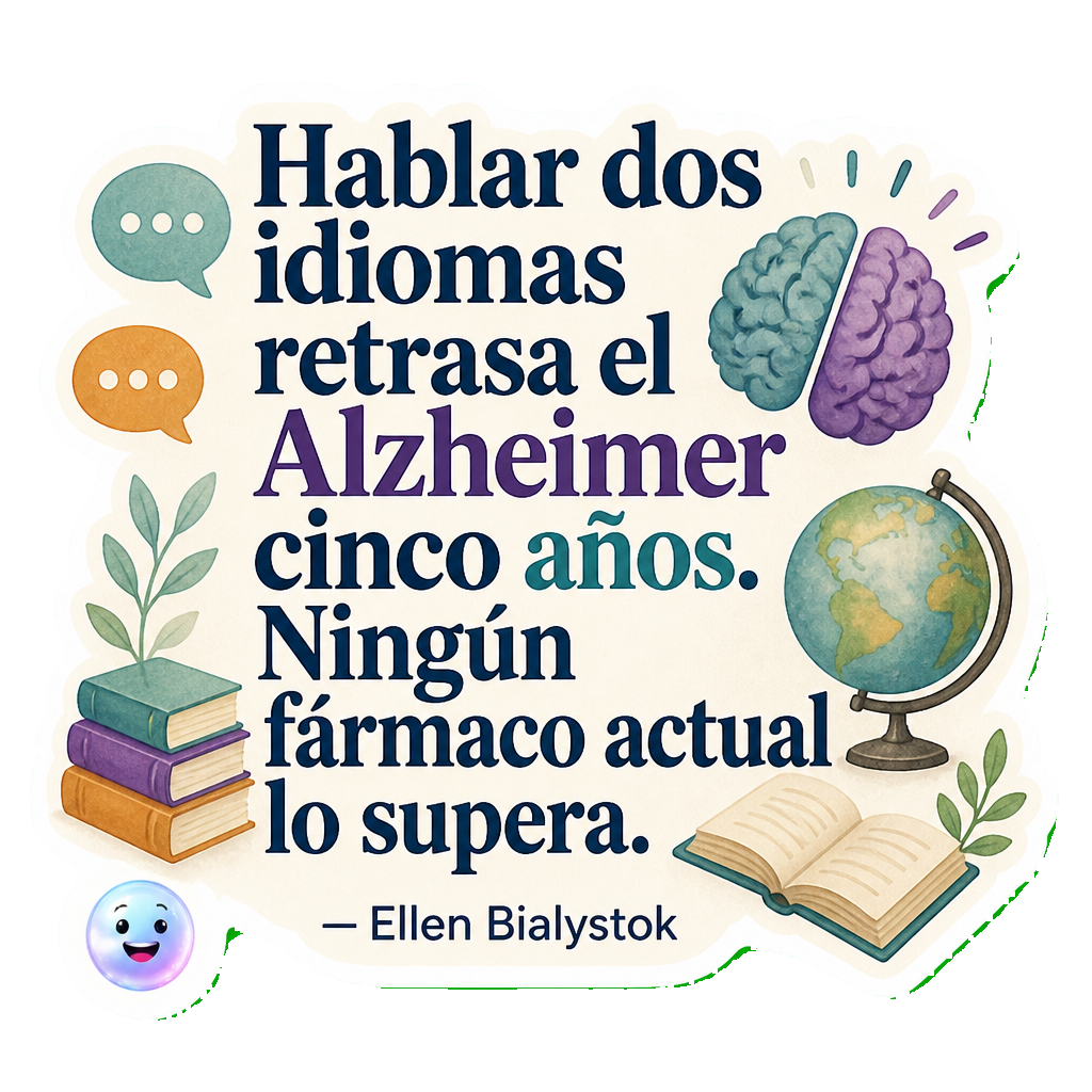 Hablar dos idiomas retrasa el Alzheimer cinco años. Ningún fármaco actual lo supera.
