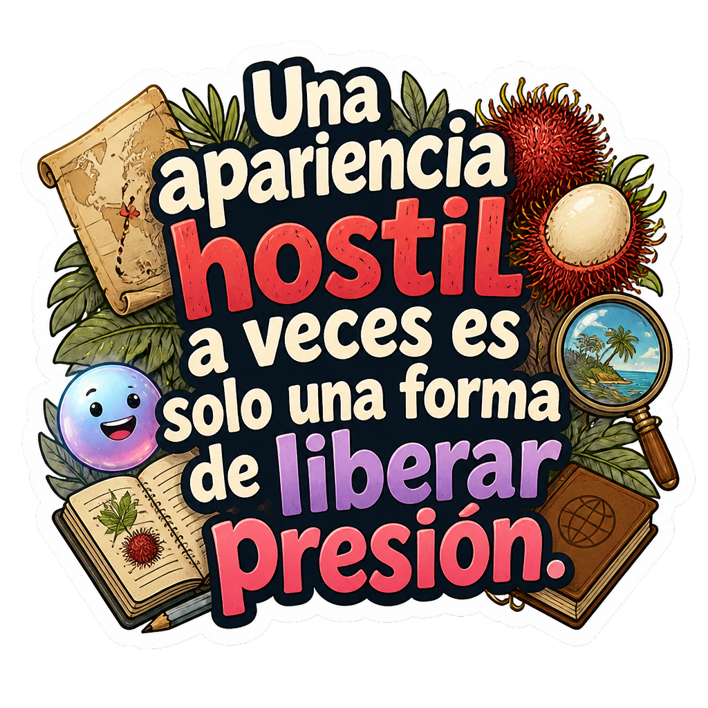 Una apariencia hostil a veces es solo una forma de liberar presión.