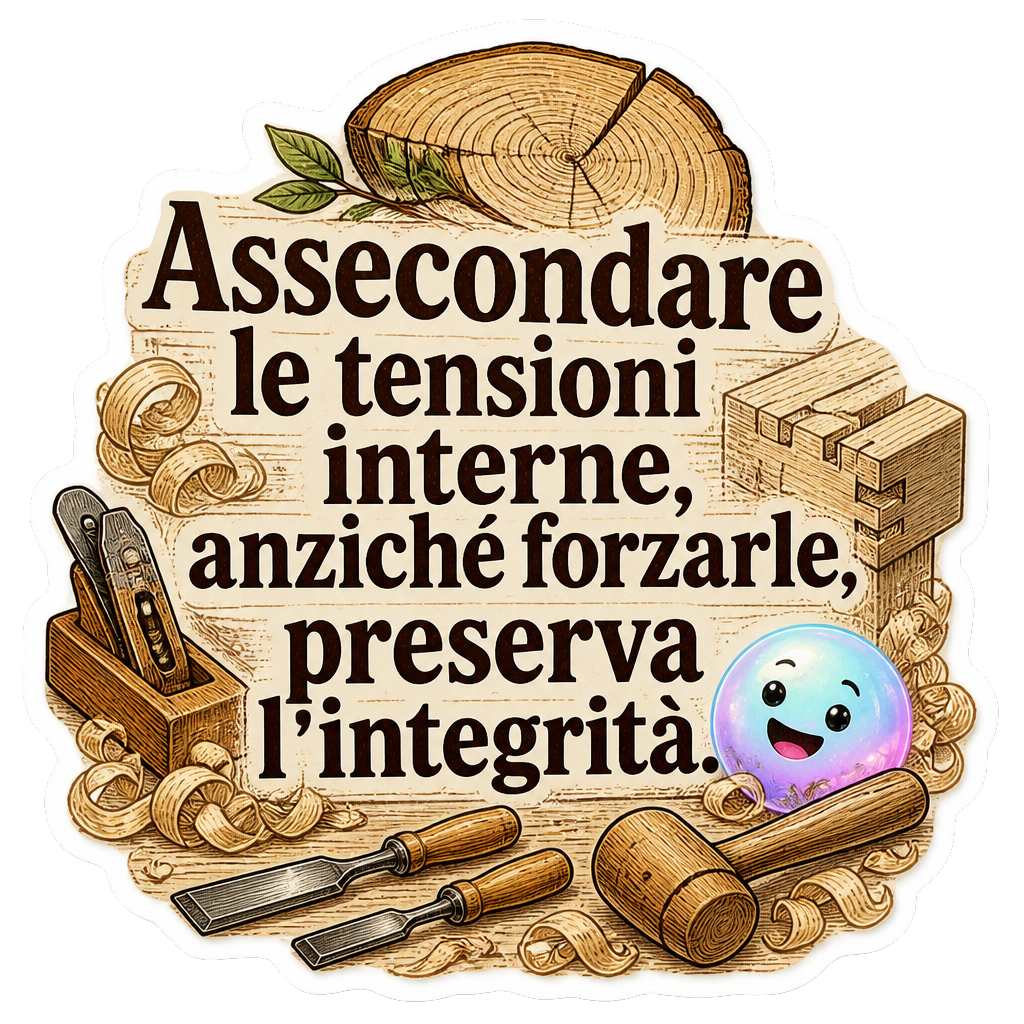Assecondare le tensioni interne, anziché forzarle, preserva l'integrità.