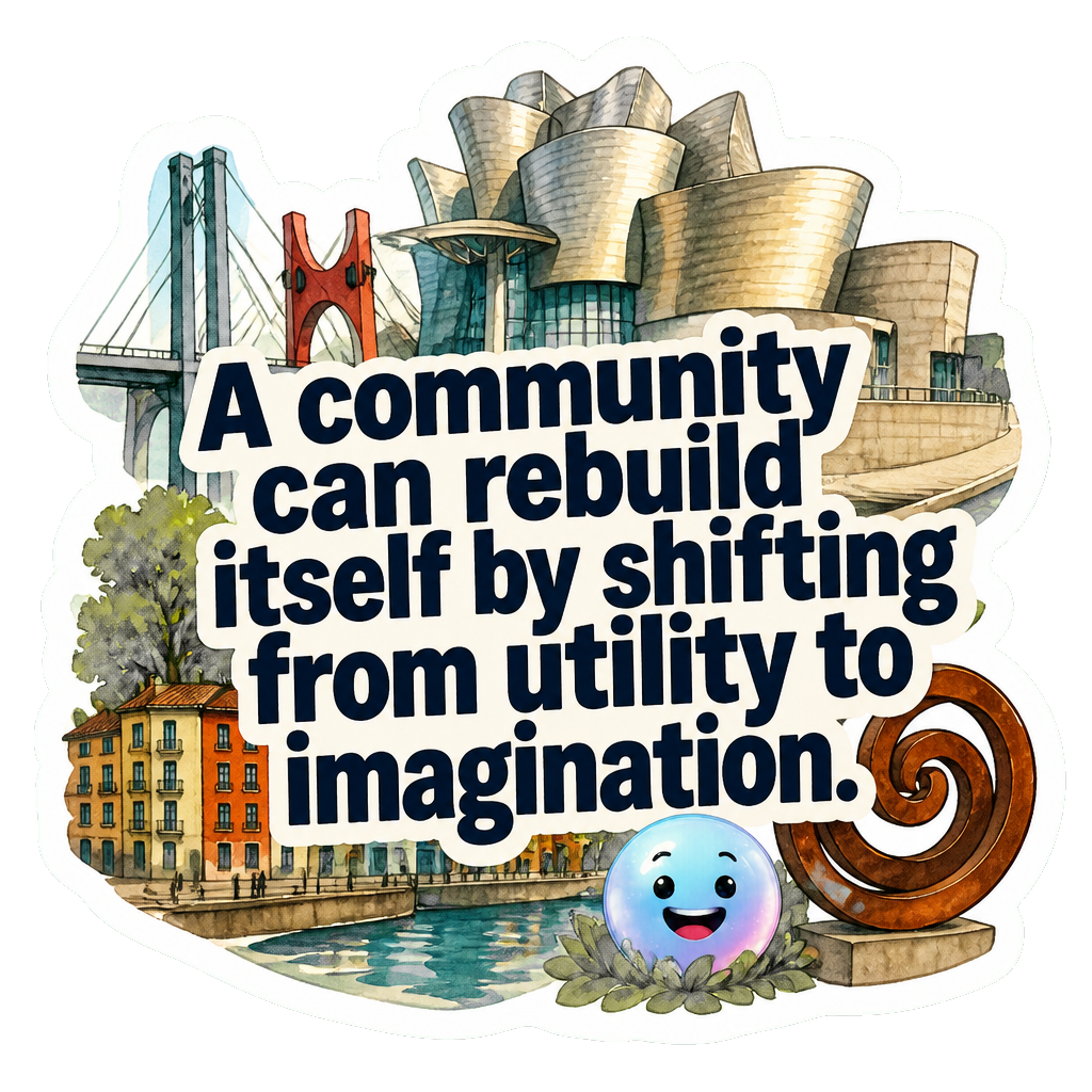 A community can rebuild itself by shifting from utility to imagination.