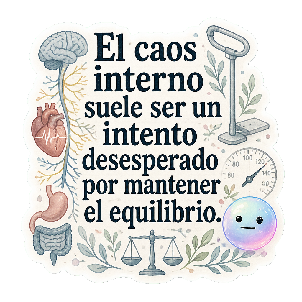 El caos interno suele ser un intento desesperado por mantener el equilibrio.