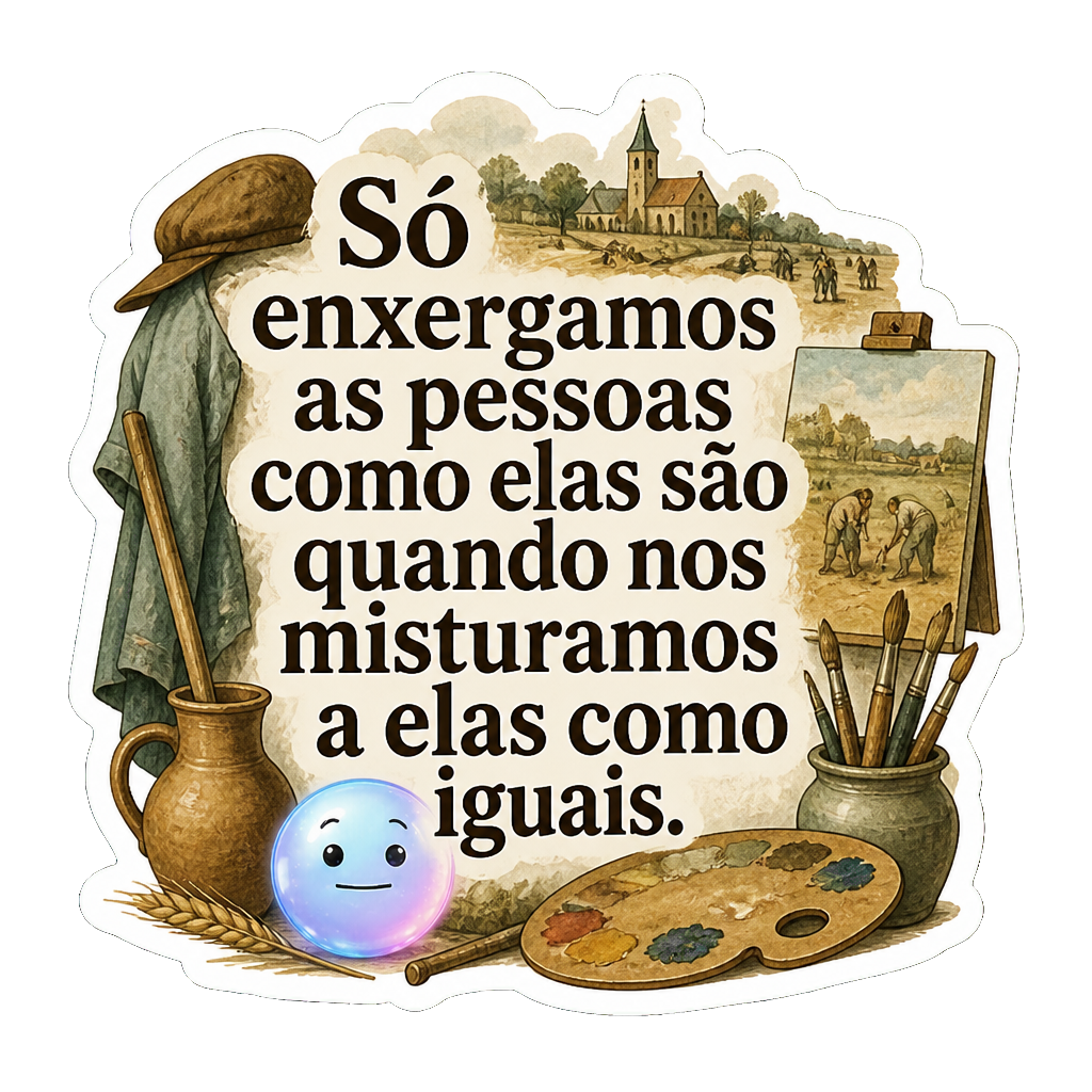 Só enxergamos as pessoas como elas são quando nos misturamos a elas como iguais.