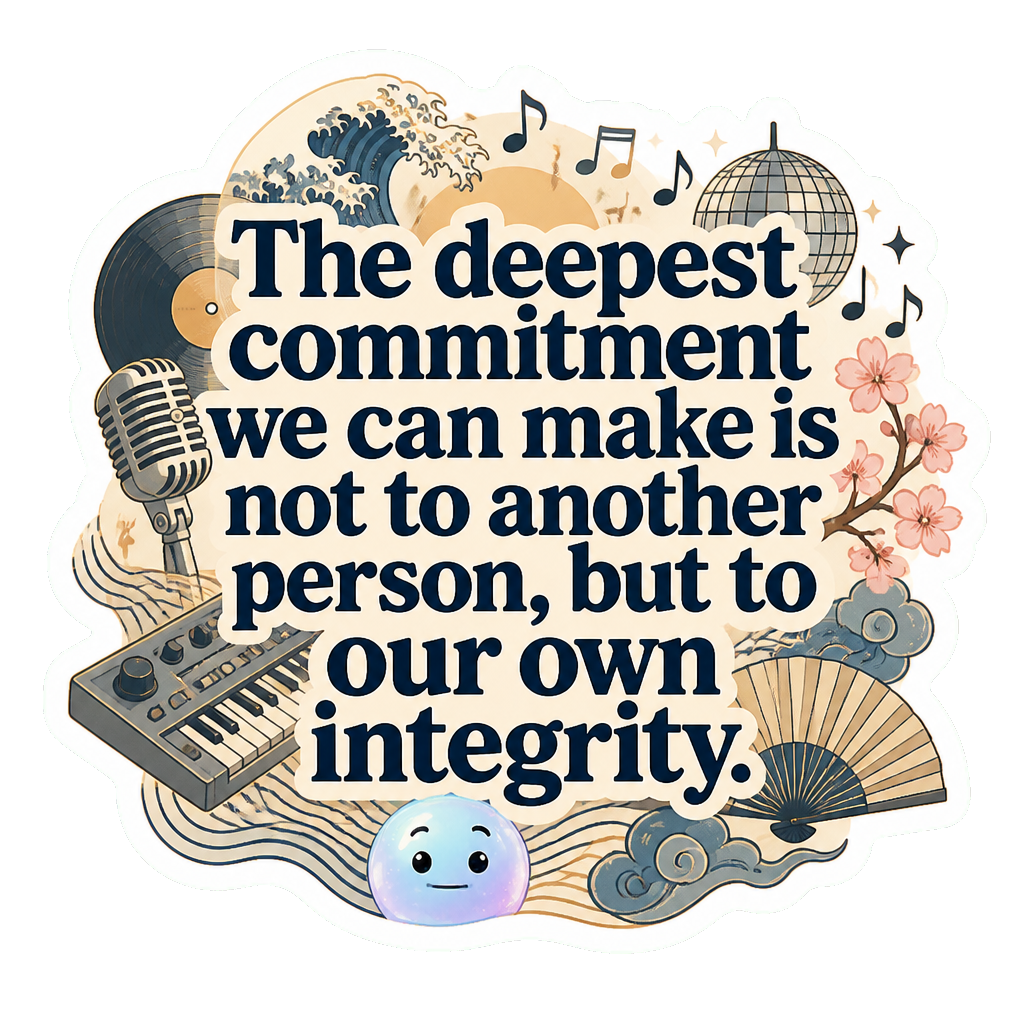 The deepest commitment we can make is not to another person, but to our own integrity.