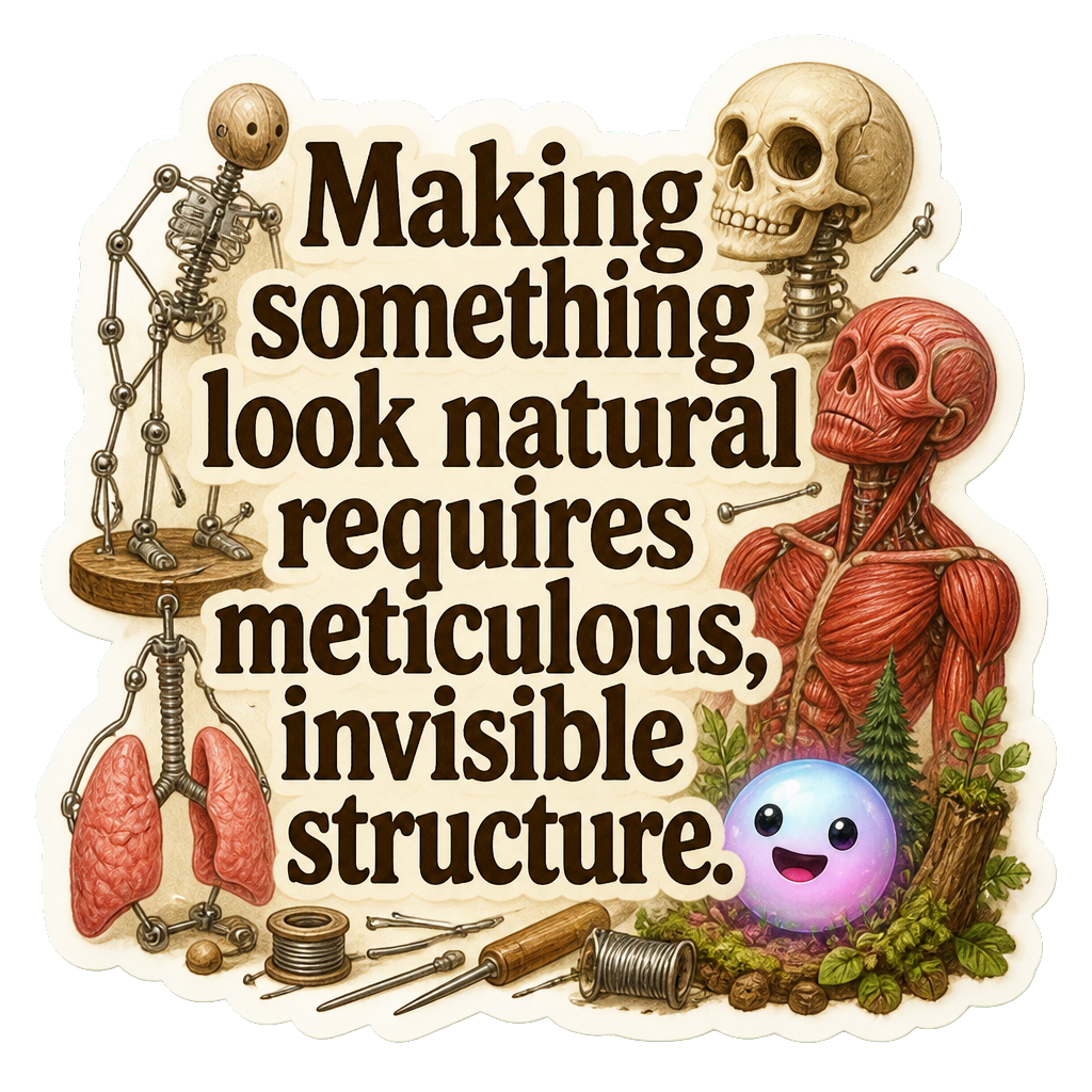 Making something look natural requires meticulous, invisible structure.