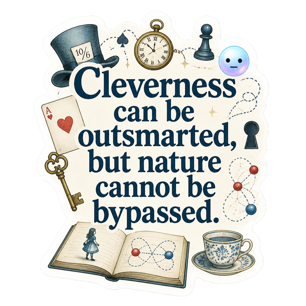 Cleverness can be outsmarted, but nature cannot be bypassed.