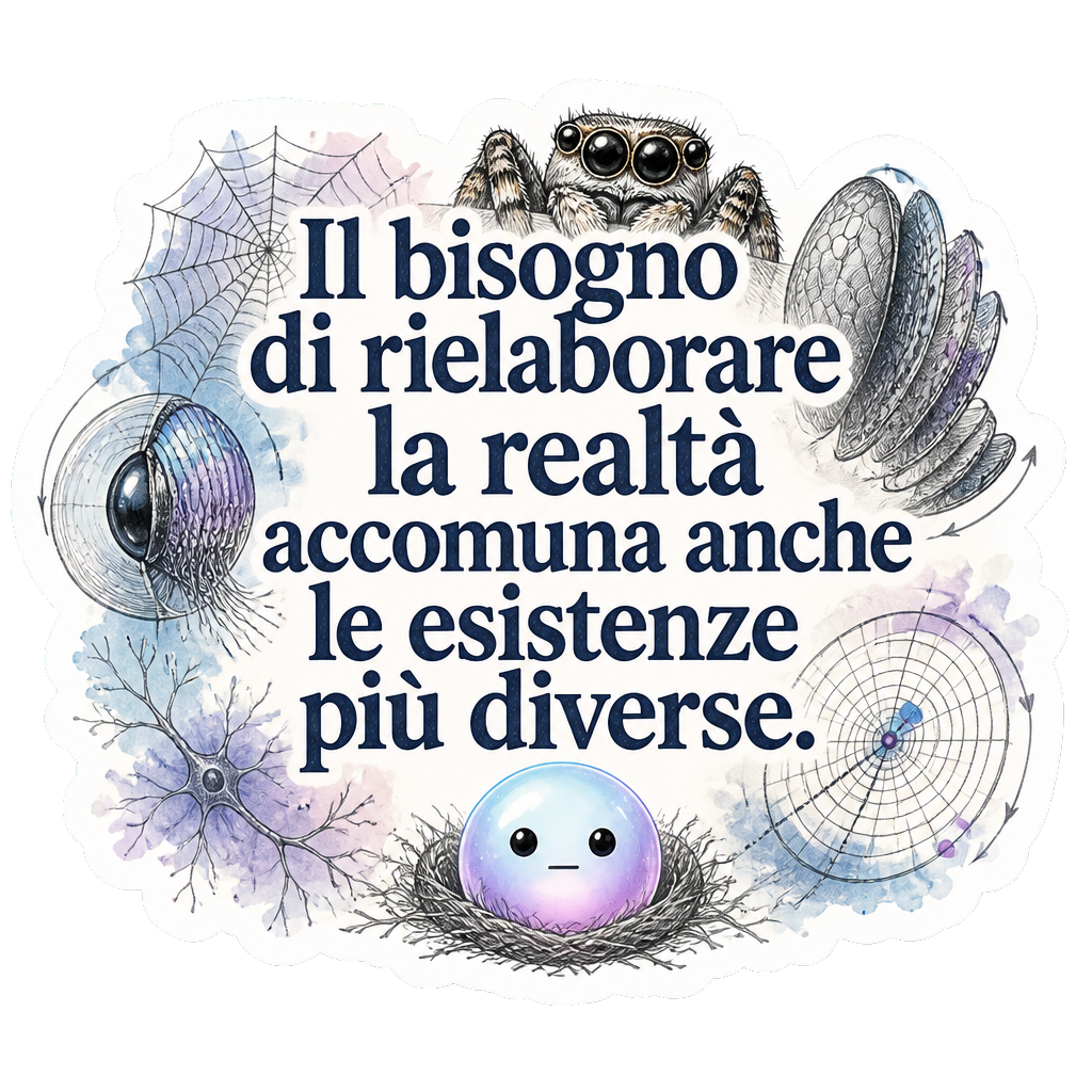 Il bisogno di rielaborare la realtà accomuna anche le esistenze più diverse.