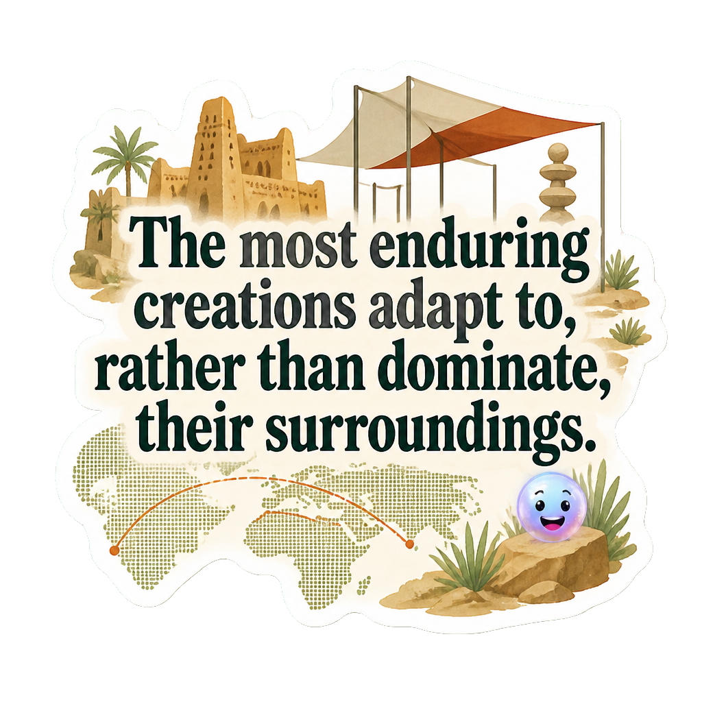 The most enduring creations adapt to, rather than dominate, their surroundings.