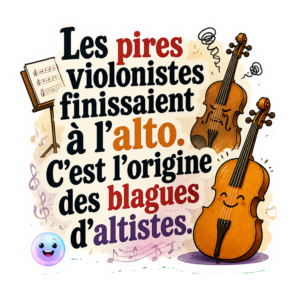 Les pires violonistes finissaient à l'alto. C'est l'origine des blagues d'altistes.
