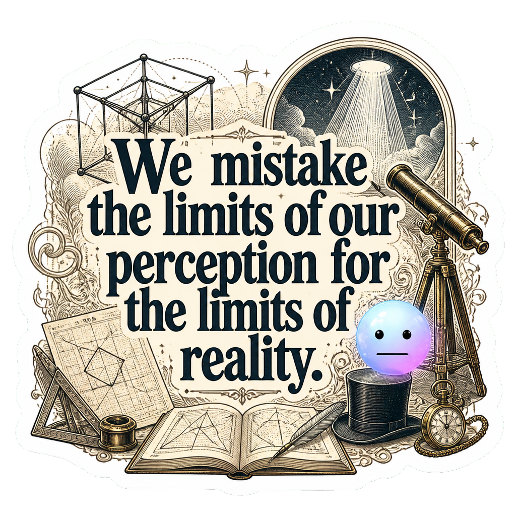 We mistake the limits of our perception for the limits of reality.