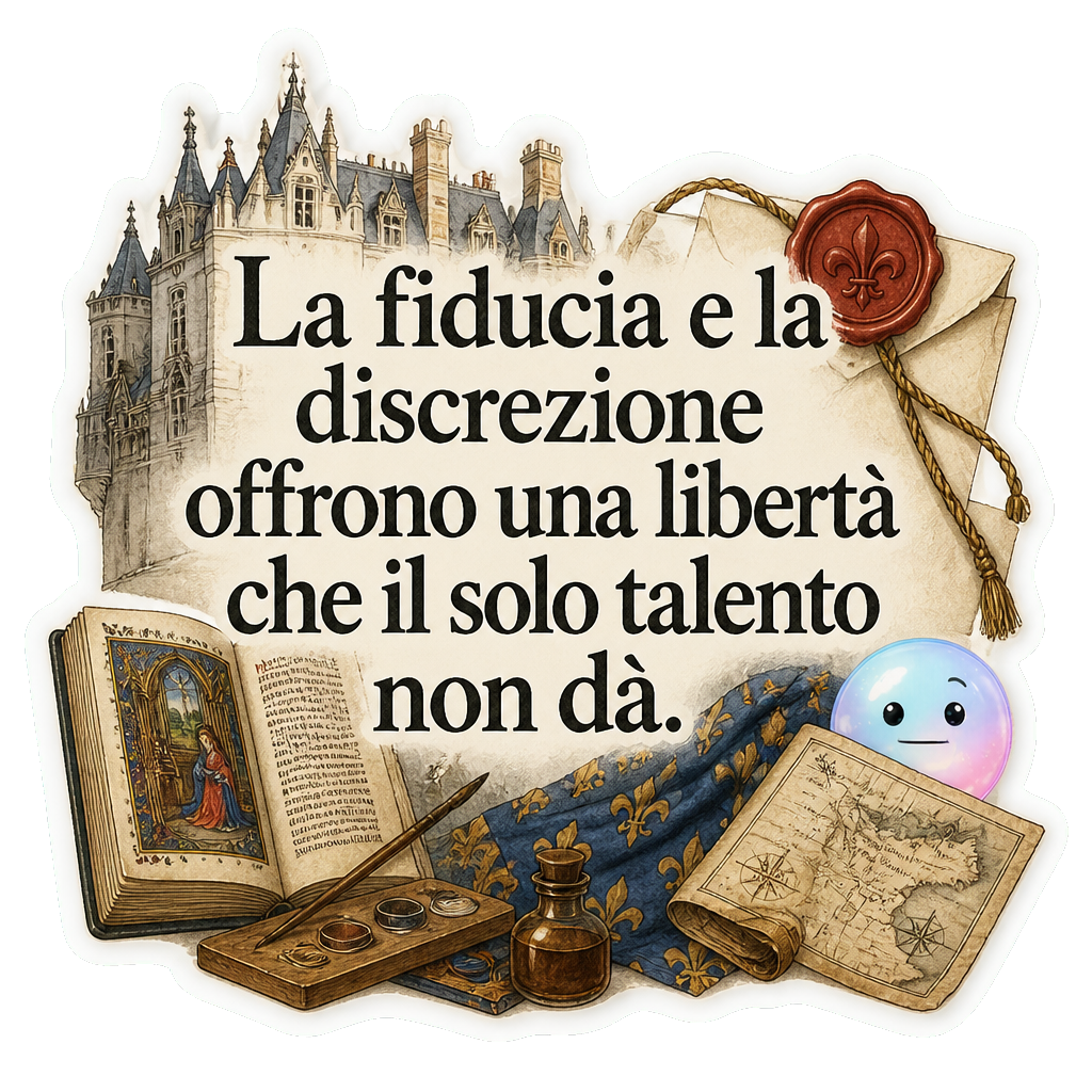 La fiducia e la discrezione offrono una libertà che il solo talento non dà.