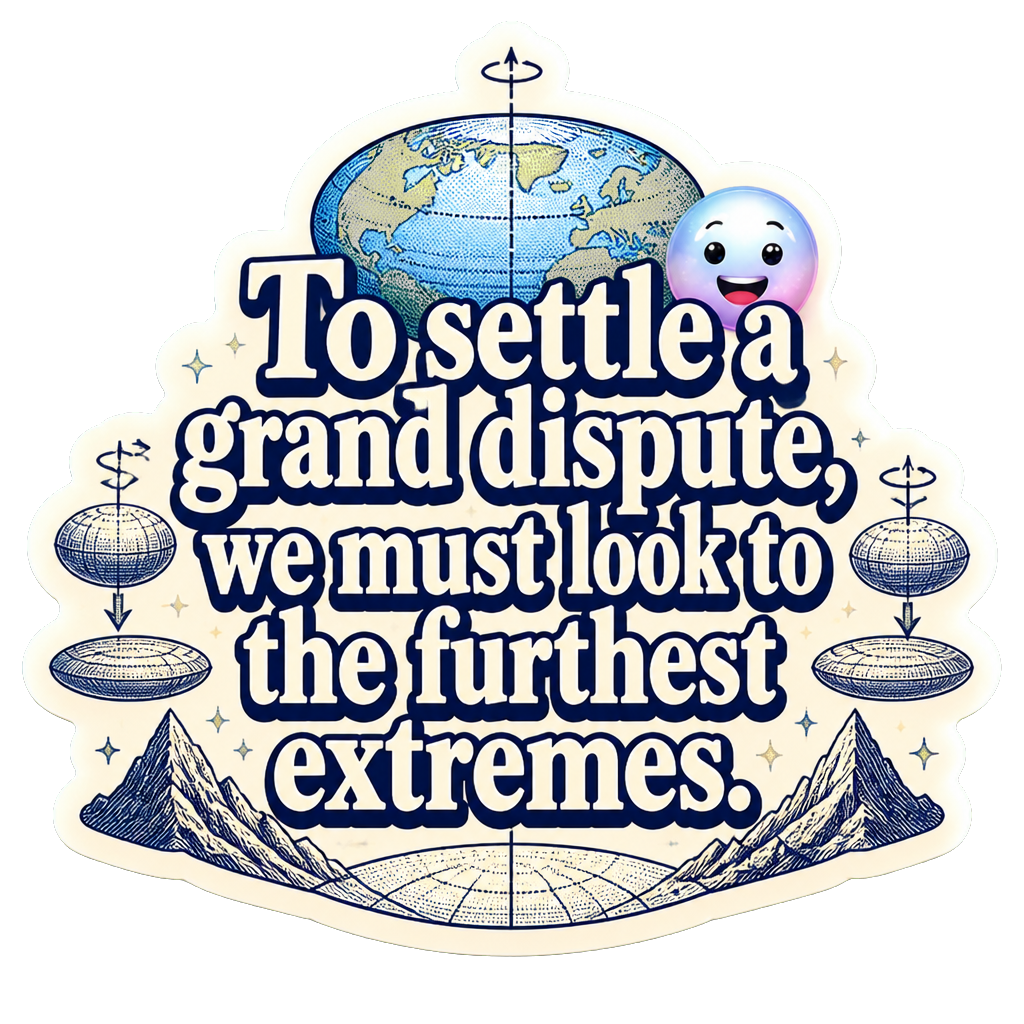 To settle a grand dispute, we must look to the furthest extremes.
