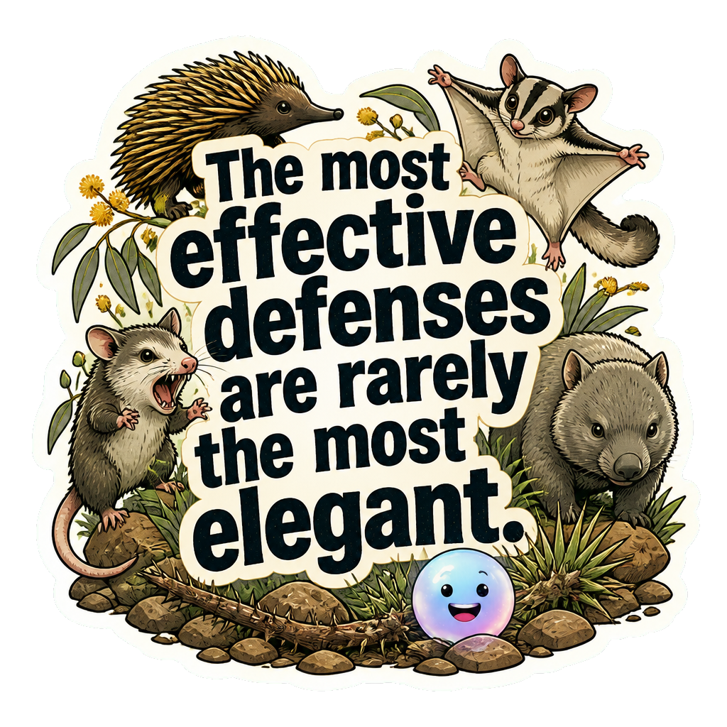 The most effective defenses are rarely the most elegant.