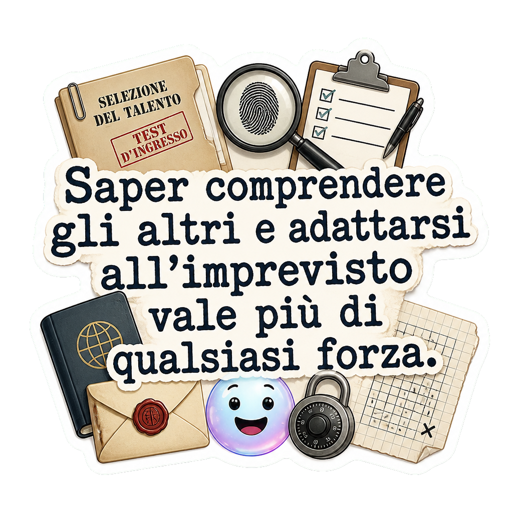 Saper comprendere gli altri e adattarsi all'imprevisto vale più di qualsiasi forza.