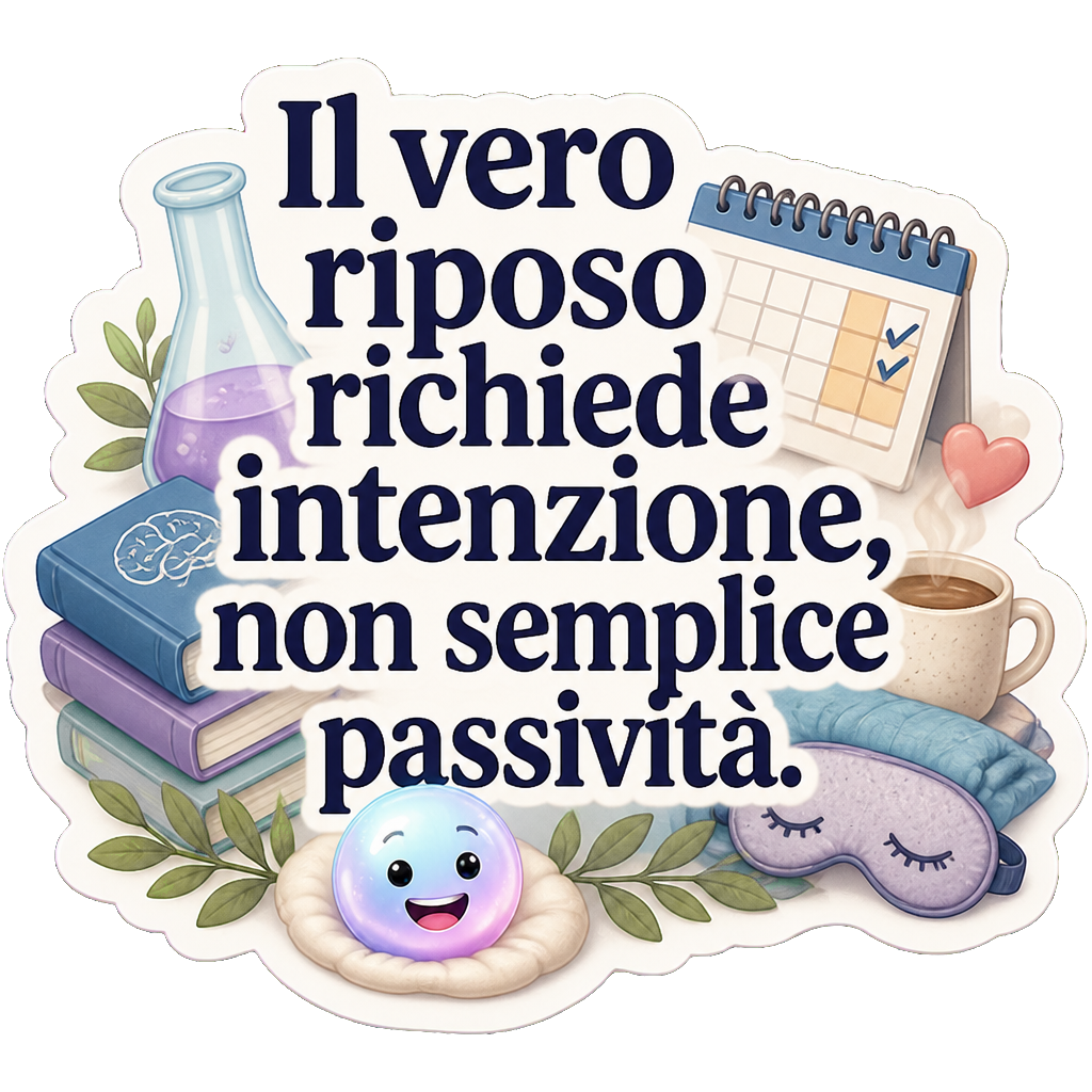 Il vero riposo richiede intenzione, non semplice passività.