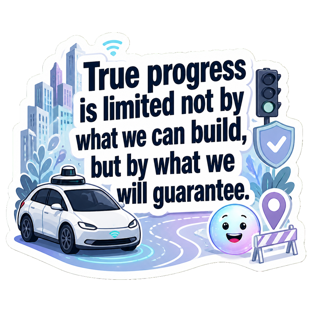 True progress is limited not by what we can build, but by what we will guarantee.