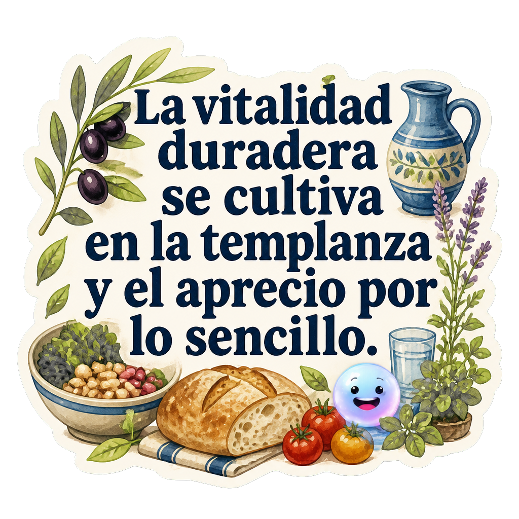 La vitalidad duradera se cultiva en la templanza y el aprecio por lo sencillo.