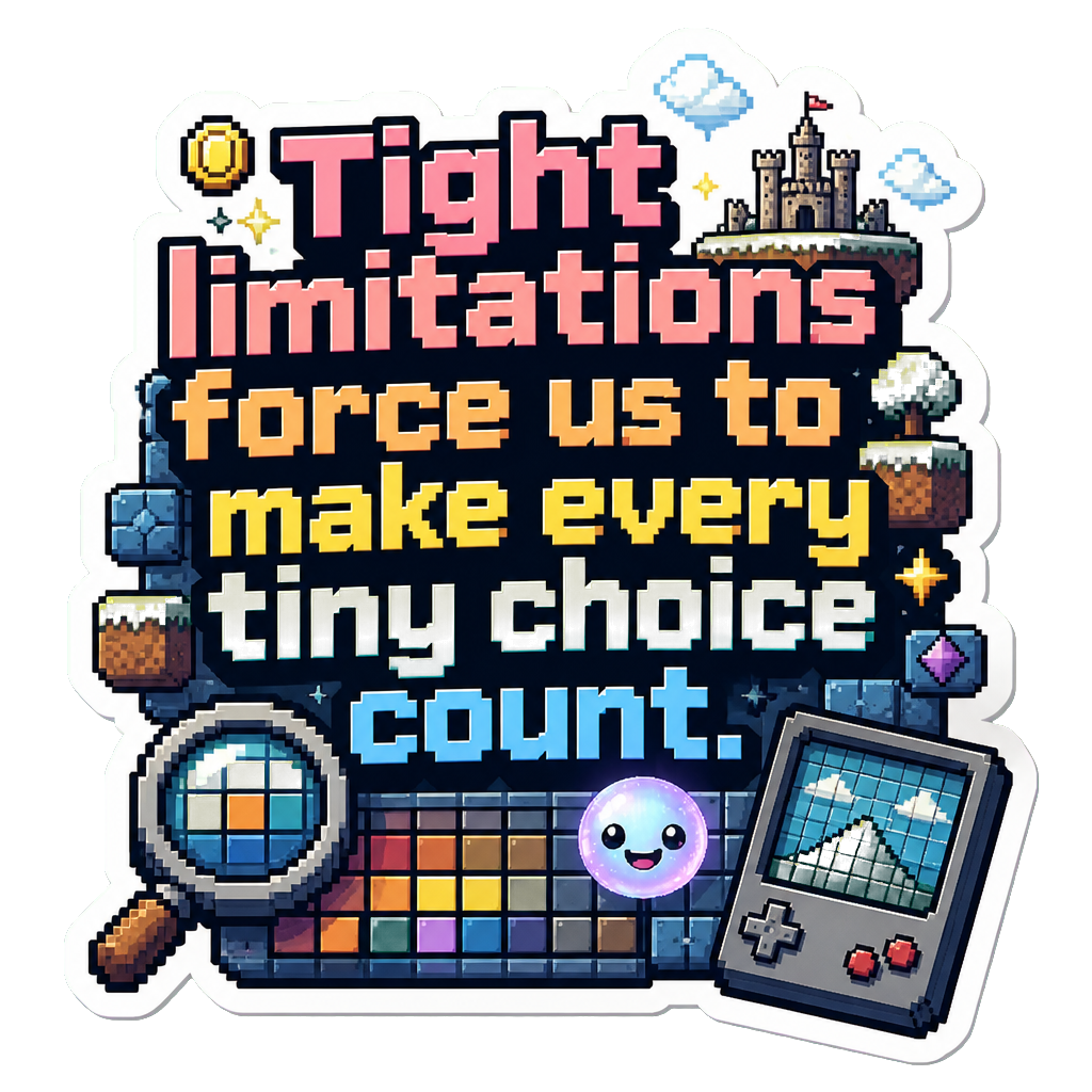 Tight limitations force us to make every tiny choice count.