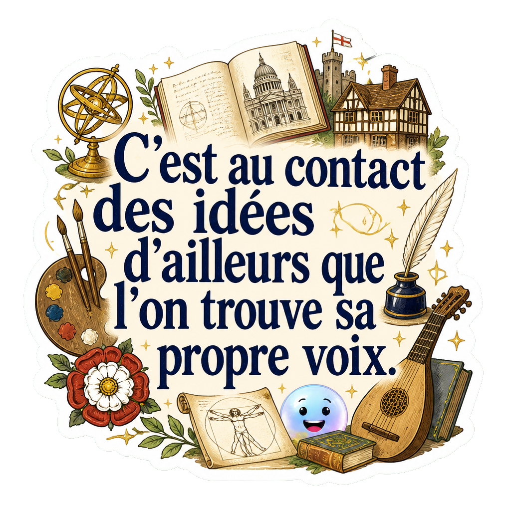 C'est au contact des idées d'ailleurs que l'on trouve sa propre voix.
