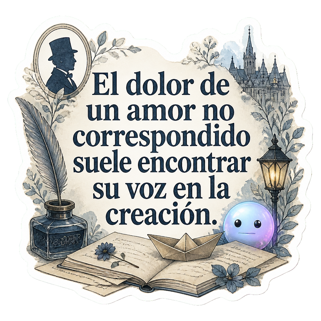 El dolor de un amor no correspondido suele encontrar su voz en la creación.