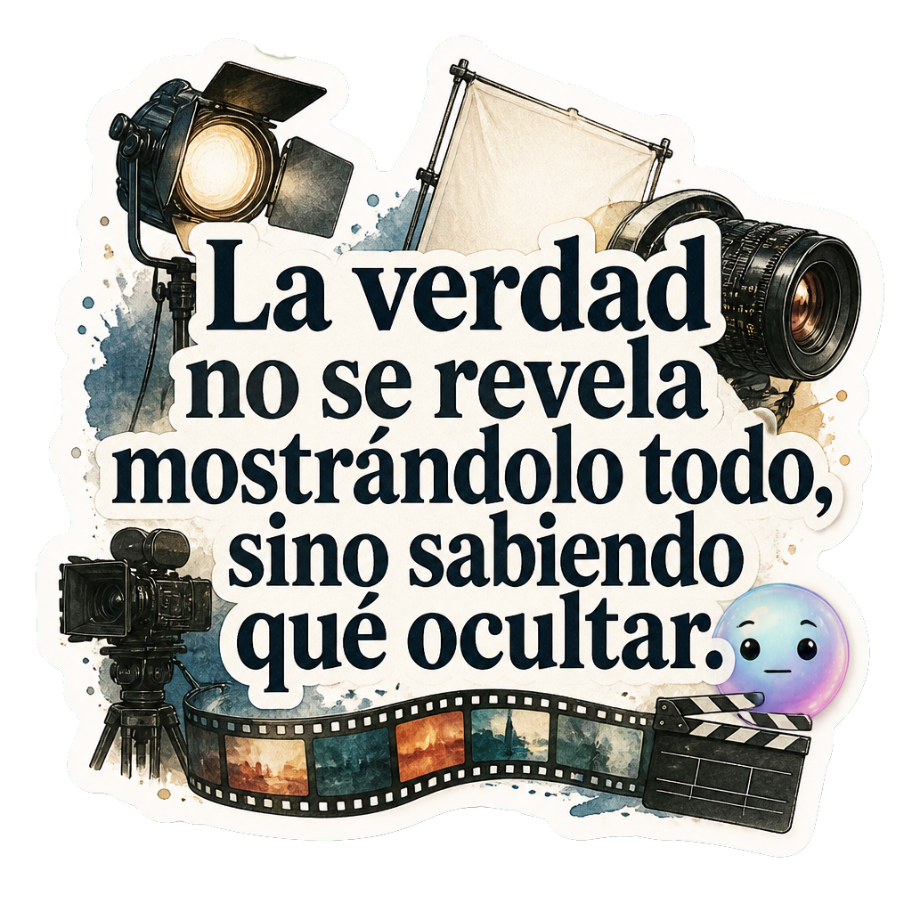 La verdad no se revela mostrándolo todo, sino sabiendo qué ocultar.
