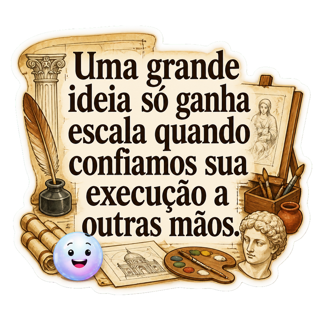 Uma grande ideia só ganha escala quando confiamos sua execução a outras mãos.