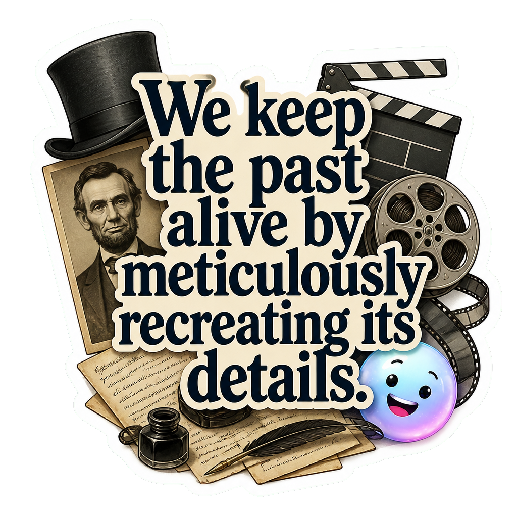We keep the past alive by meticulously recreating its details.