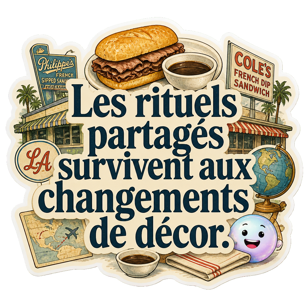 Les rituels partagés survivent aux changements de décor.