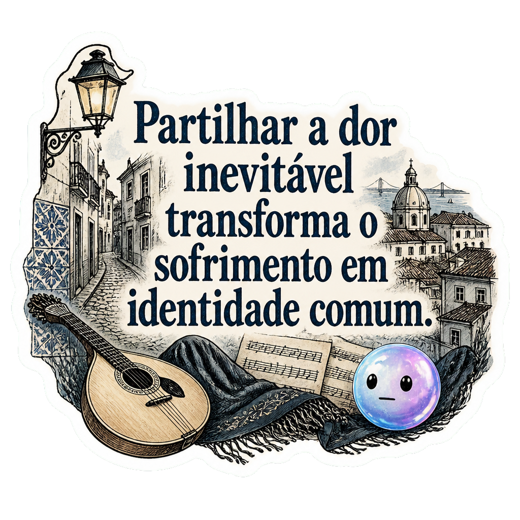 Partilhar a dor inevitável transforma o sofrimento em identidade comum.