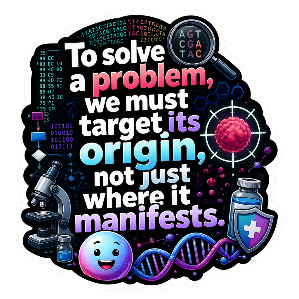 To solve a problem, we must target its origin, not just where it manifests.