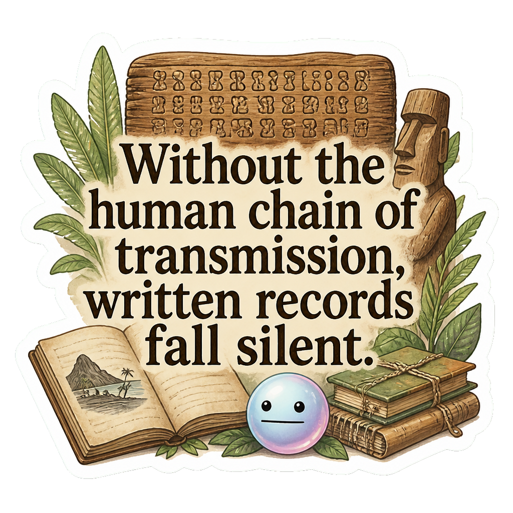 Without the human chain of transmission, written records fall silent.